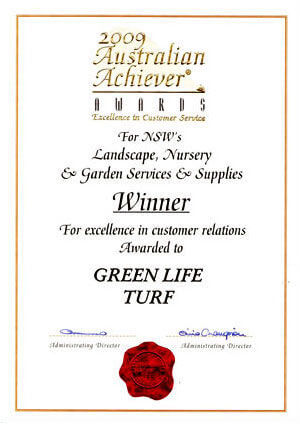 2009 Australian Achievers Award for Landscape, Nursery & Garden Services & Supplies 2009 Australian Achievers Award for Landscape, Nursery & Garden Services & Supplies